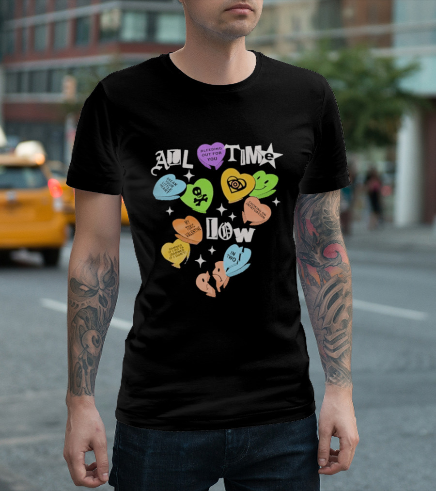 All Time Low Valentine's 2026 Candy Hearts T-Shirt