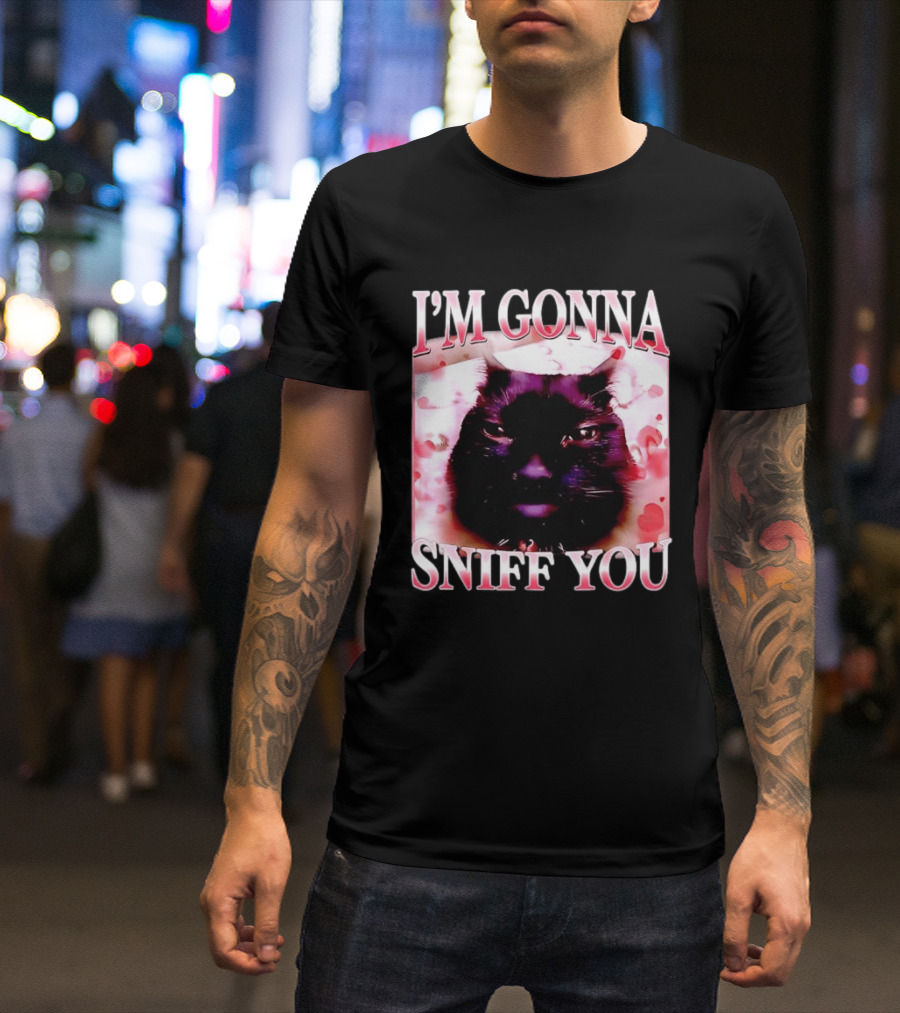 I'm Gonna Sniff You Cat Meme Valentine Aesthetic T-Shirt