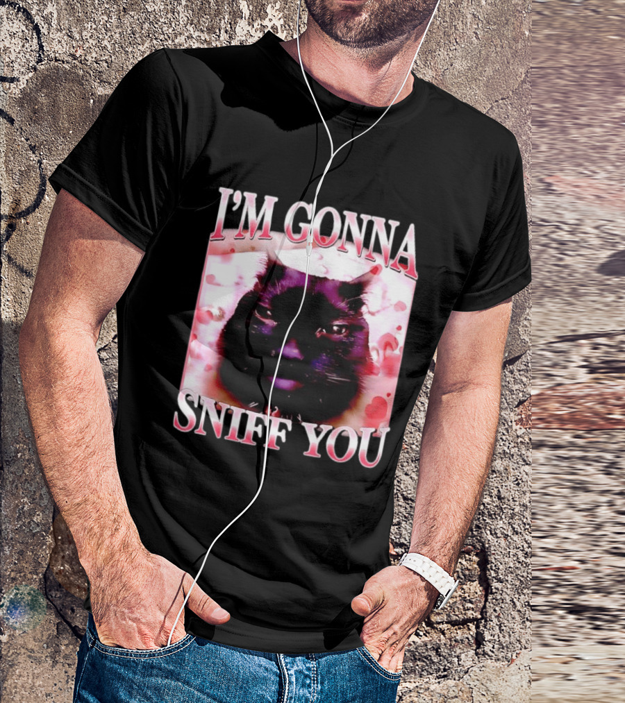 I'm Gonna Sniff You Cat Meme Valentine Aesthetic T-Shirt
