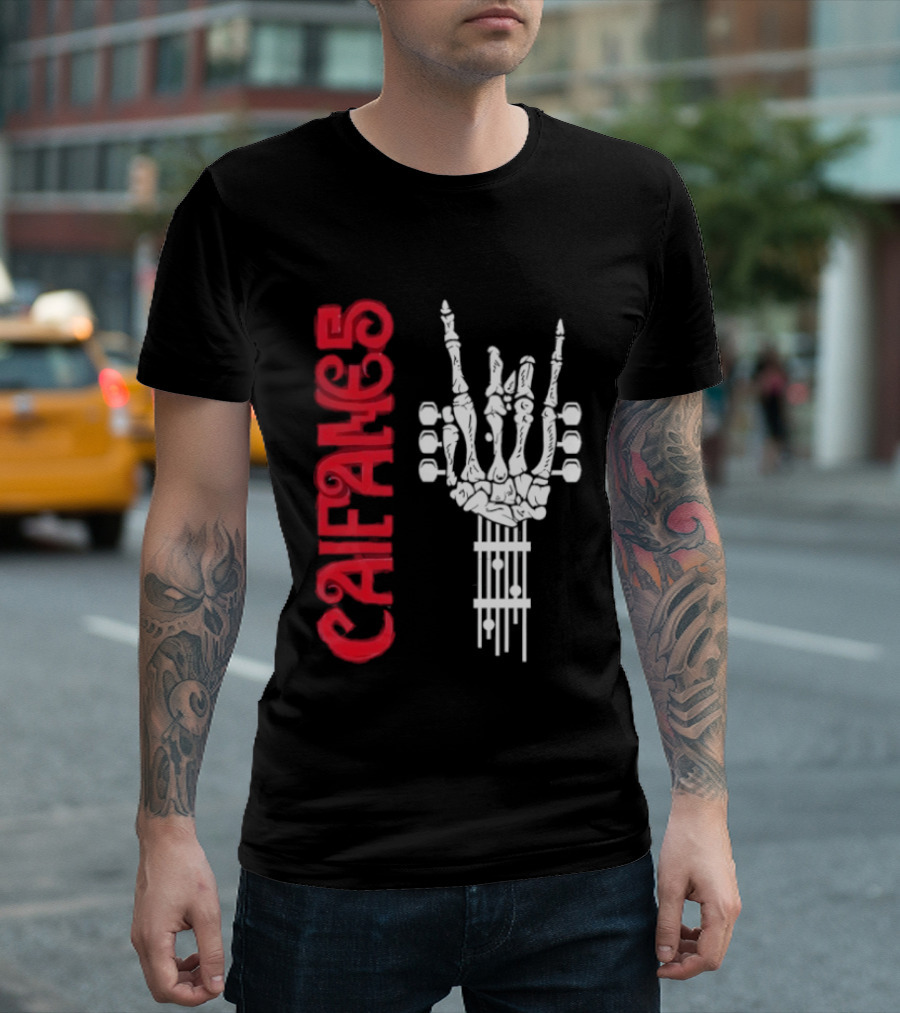 CAIFANES Skull Guitar Rock Silence T-Shirt