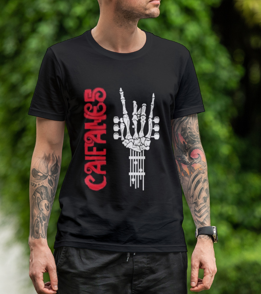 CAIFANES Skull Guitar Rock Silence T-Shirt
