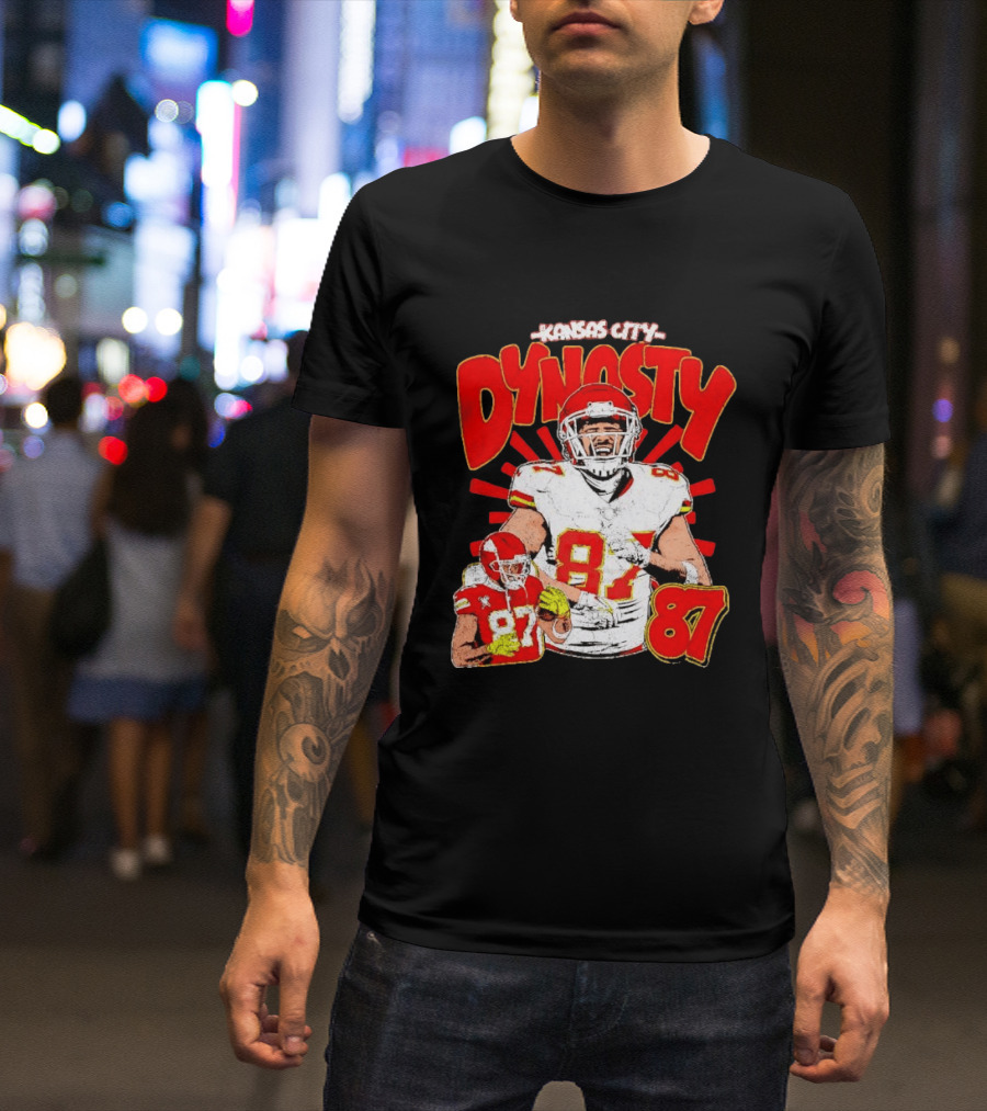 Kansas City Dynasty 87 Kelce Football Legacy T-Shirt
