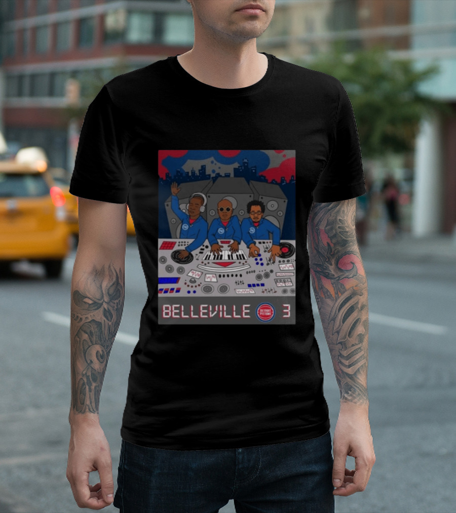 Belleville 3 Detroit Pistons Music T-Shirt