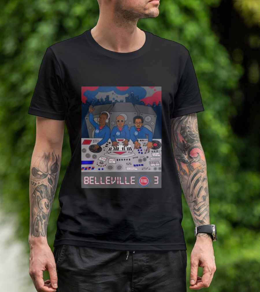 Belleville 3 Detroit Pistons Music T-Shirt