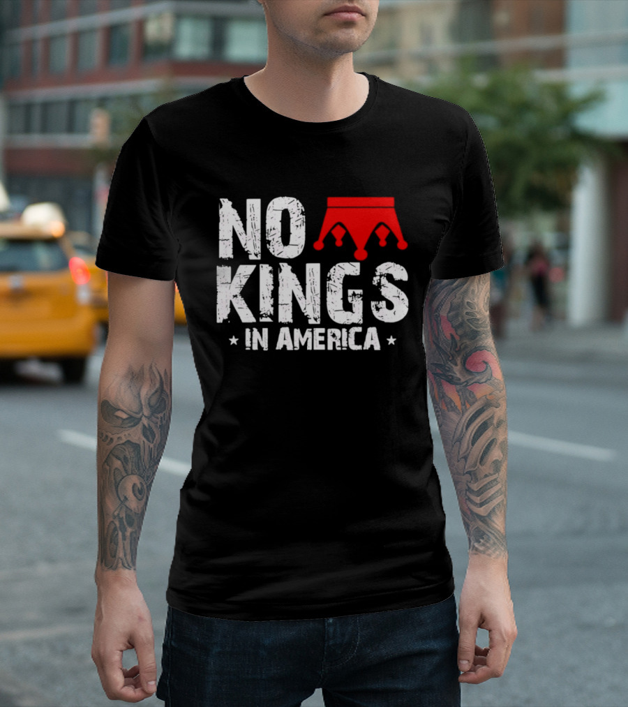 No Kings In America Red Crown T-Shirt