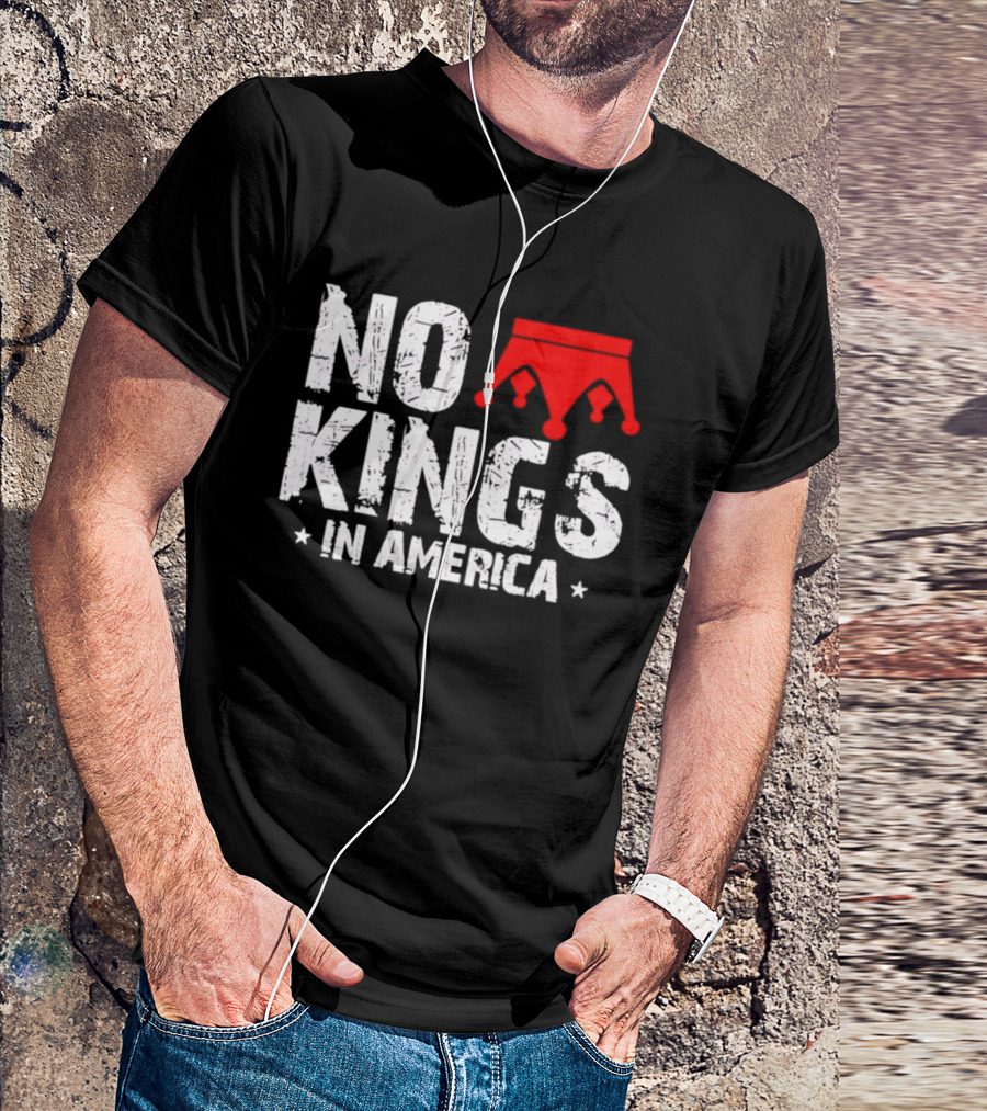 No Kings In America Red Crown T-Shirt