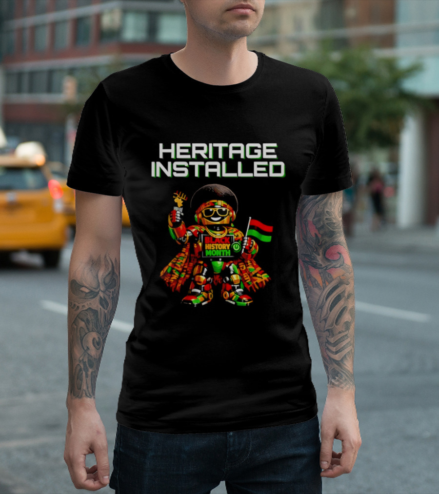 Heritage Installed Robot Black History T-Shirt