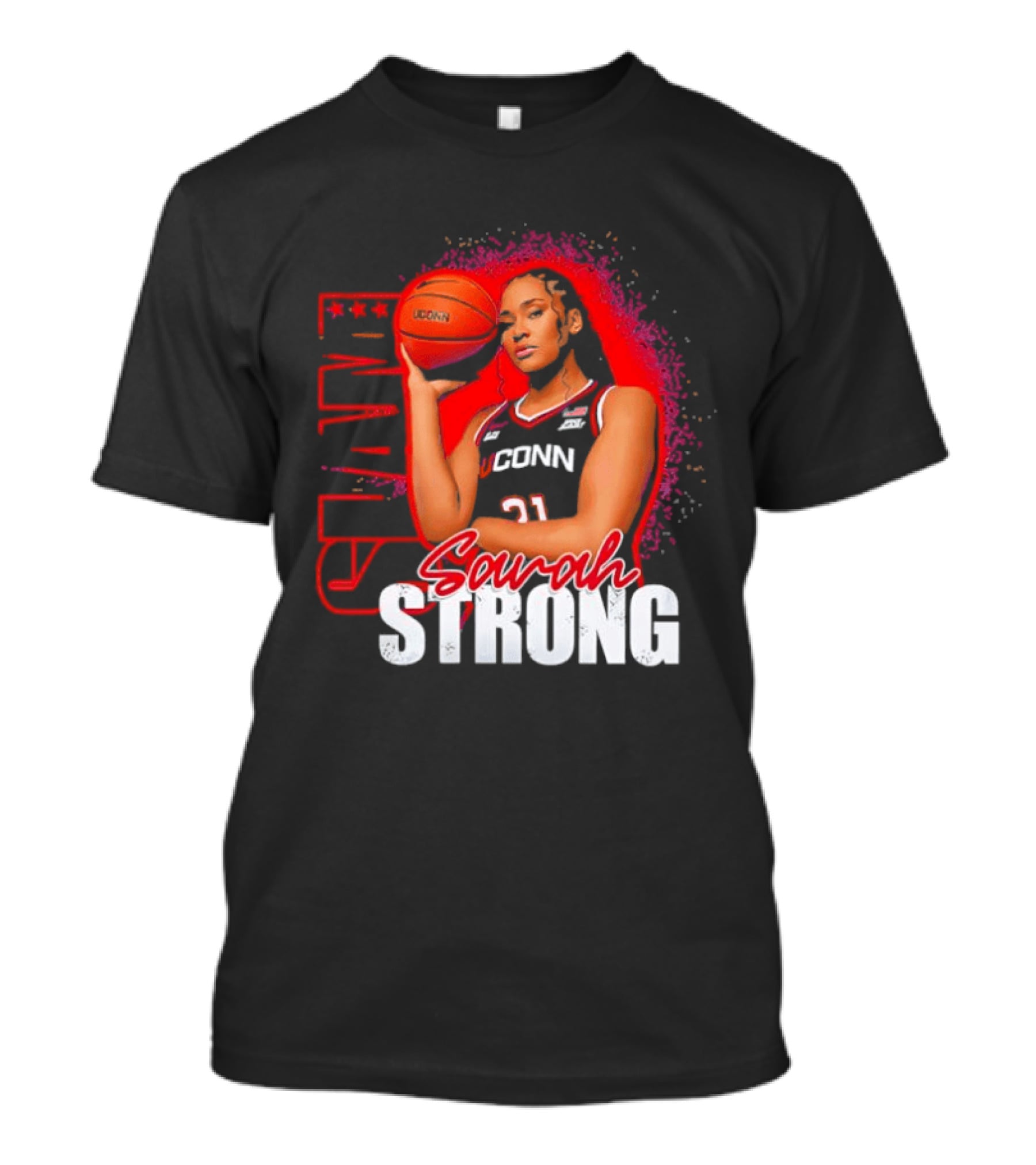 SLAM Sarah Strong #21 UConn Huskies Basketball Star T-Shirt
