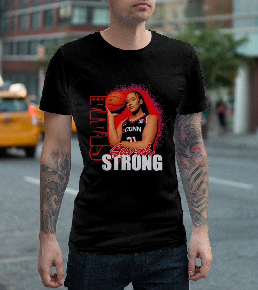 SLAM Sarah Strong #21 UConn Huskies Basketball Star T-Shirt