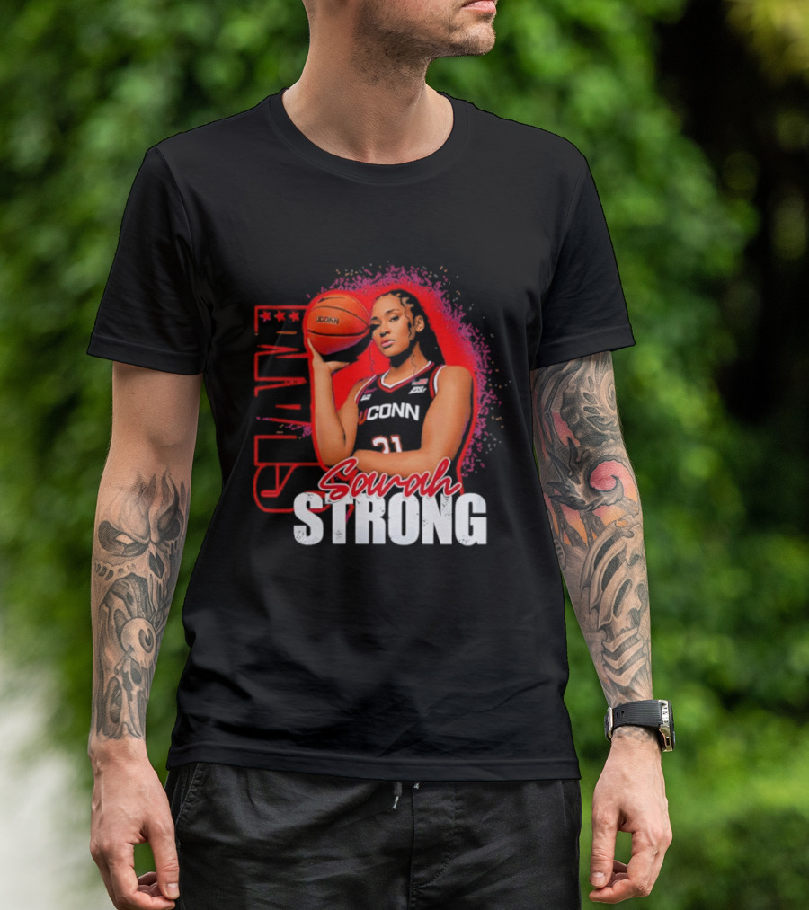 SLAM Sarah Strong #21 UConn Huskies Basketball Star T-Shirt