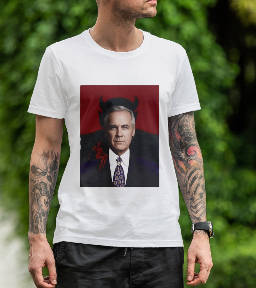 Mark Carney Devil Horns Red T-Shirt