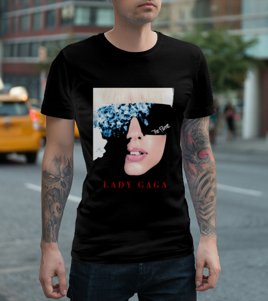 Lady Gaga The Fame Debut Album Iconic Glasses T-Shirt