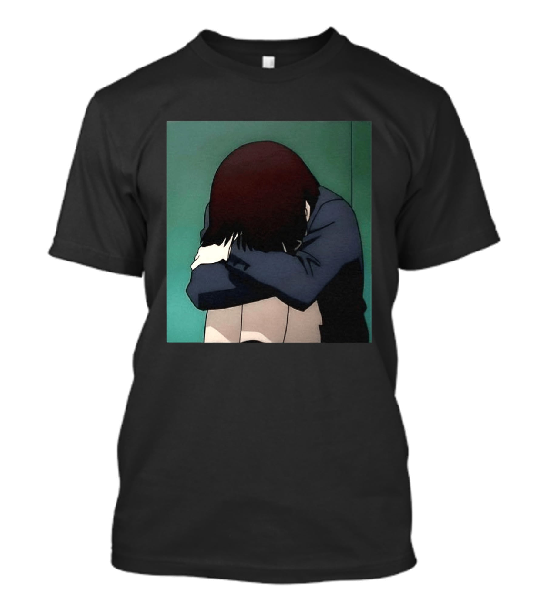 Lain Iwakura Sad Girl In Serial Experiments Lain Anime Iconic Scene T-Shirt