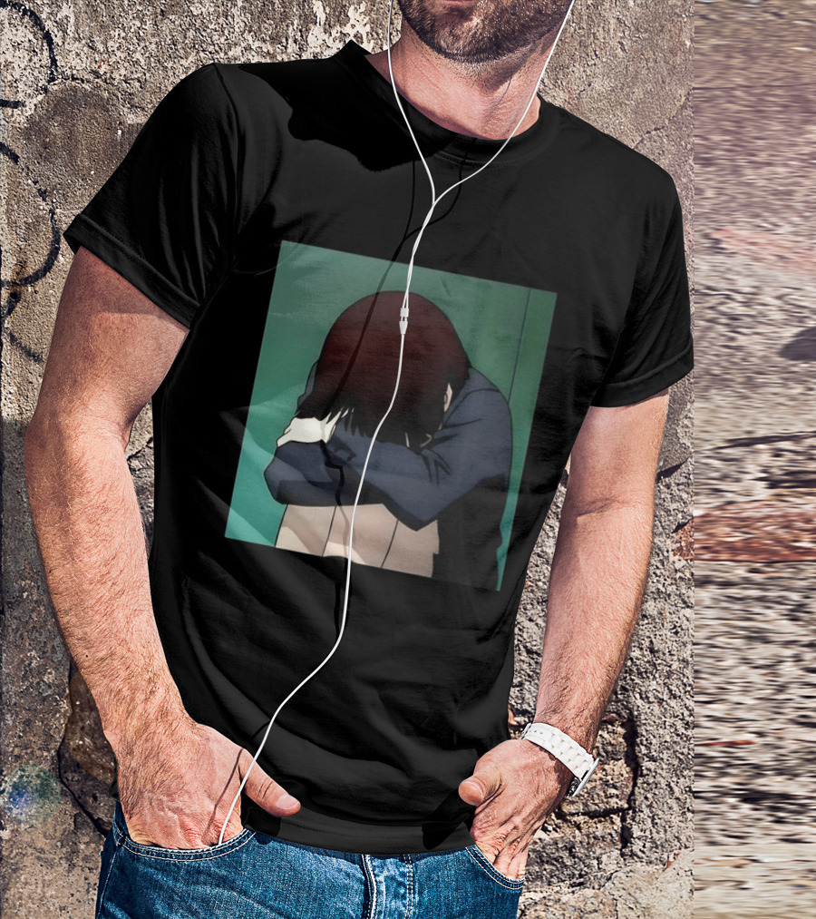 Lain Iwakura Sad Girl In Serial Experiments Lain Anime Iconic Scene T-Shirt