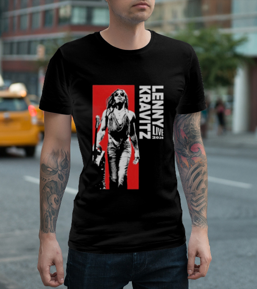 Lenny Kravitz Live 2026 Bold Red T-Shirt