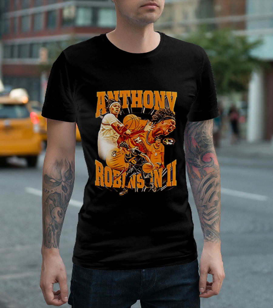 Anthony Robinson II Mizzou Tigers Basketball Player Iconic Moment T-Shirt