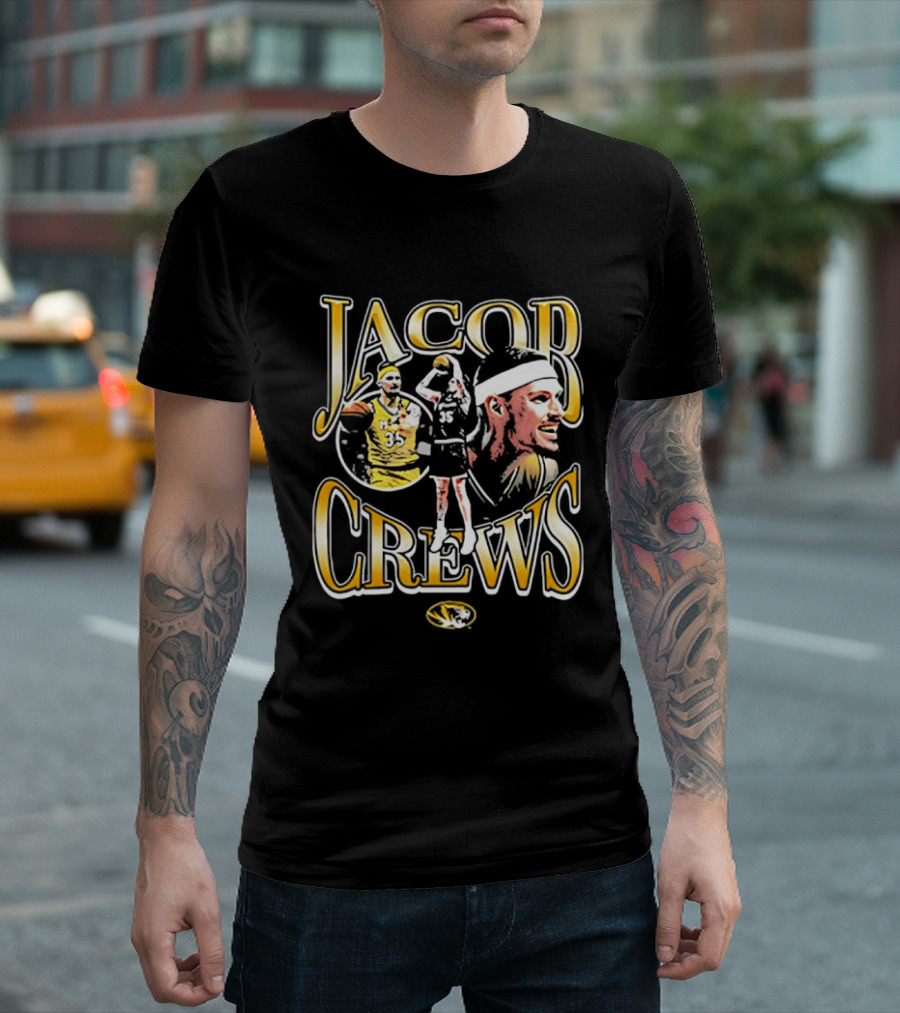 Jacob Crews Mizzou Tigers Basketball Player T-Shirt