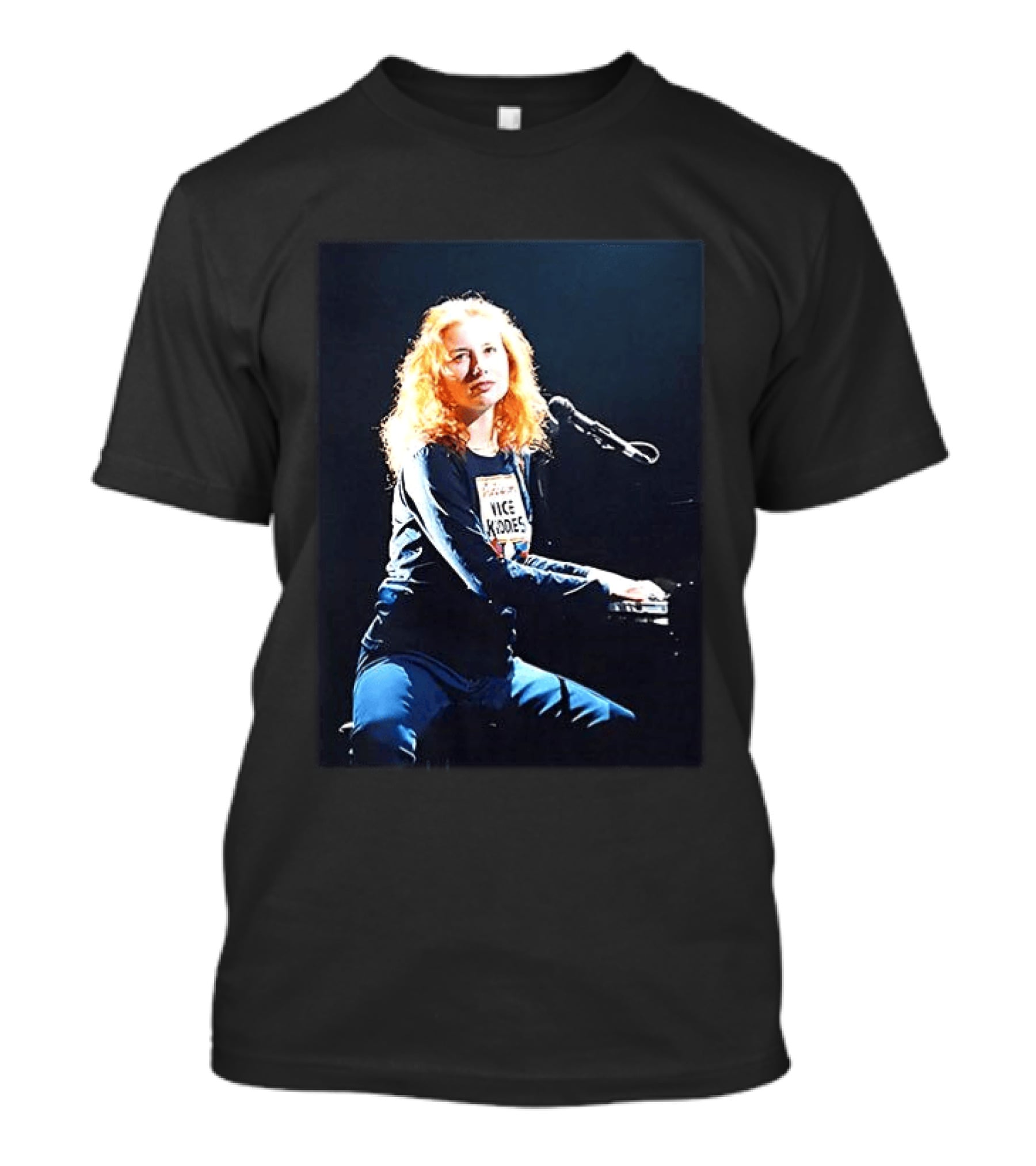 Tori Amos Nice Knodes Singing At Piano Live Performance Photography T-Shirt
