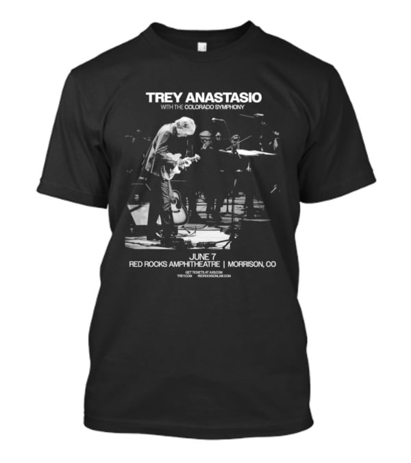 Trey Anastasio With The Colorado Symphony Live At Red Rocks Amphitheatre Morrison CO June 7 2026 T-Shirt