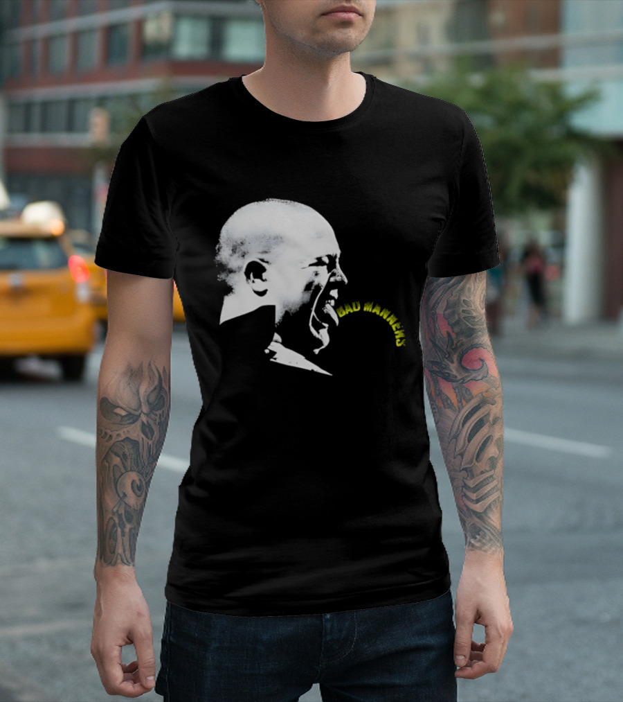 Bad Manners Buster Bloodvessel Tongue Out Profile T-Shirt