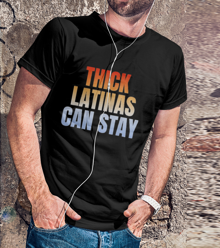 Thick Latinas Can Stay Retro Gradient Pop T-Shirt