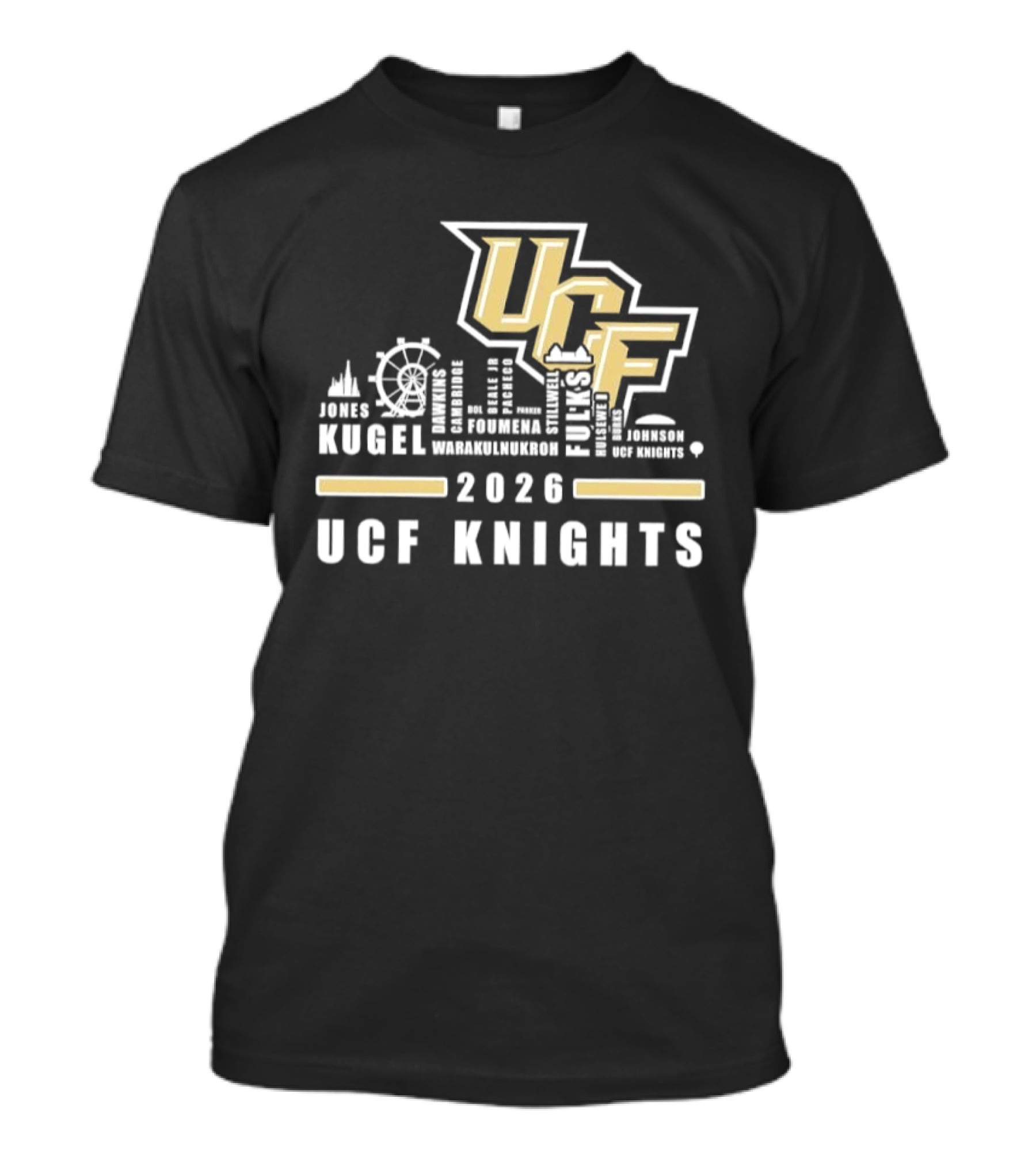 UCF Knights Kugel Campbell 2026 Skyline T-Shirt