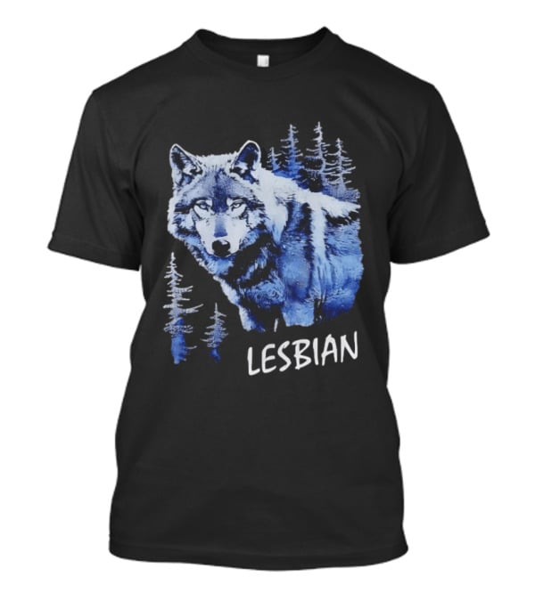 Wolf Lesbian Blue Forest T-Shirt