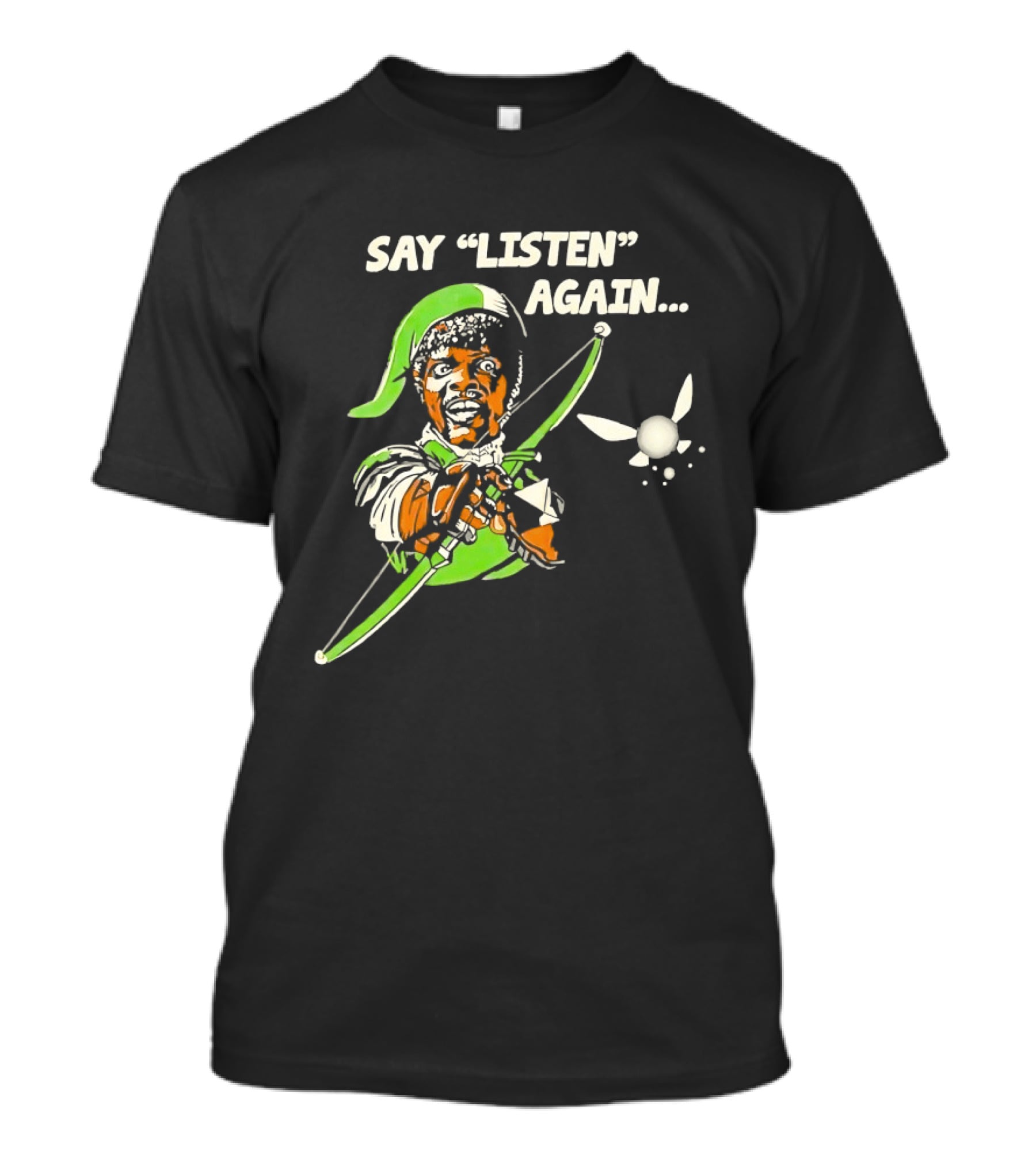 Say Listen Again Jules Winnfield Meets Zelda T-Shirt