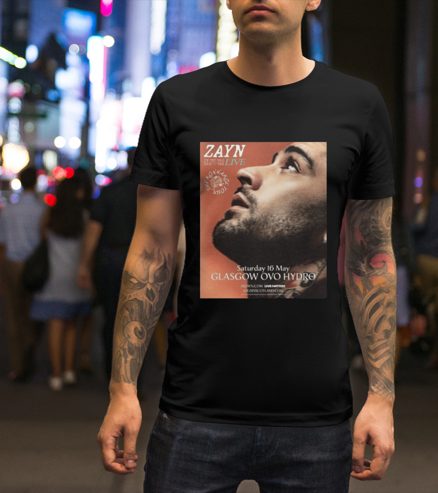 Zayn Live The Konnakol Tour 2026 Glasgow OVO Hydro Saturday 16 May T-Shirt