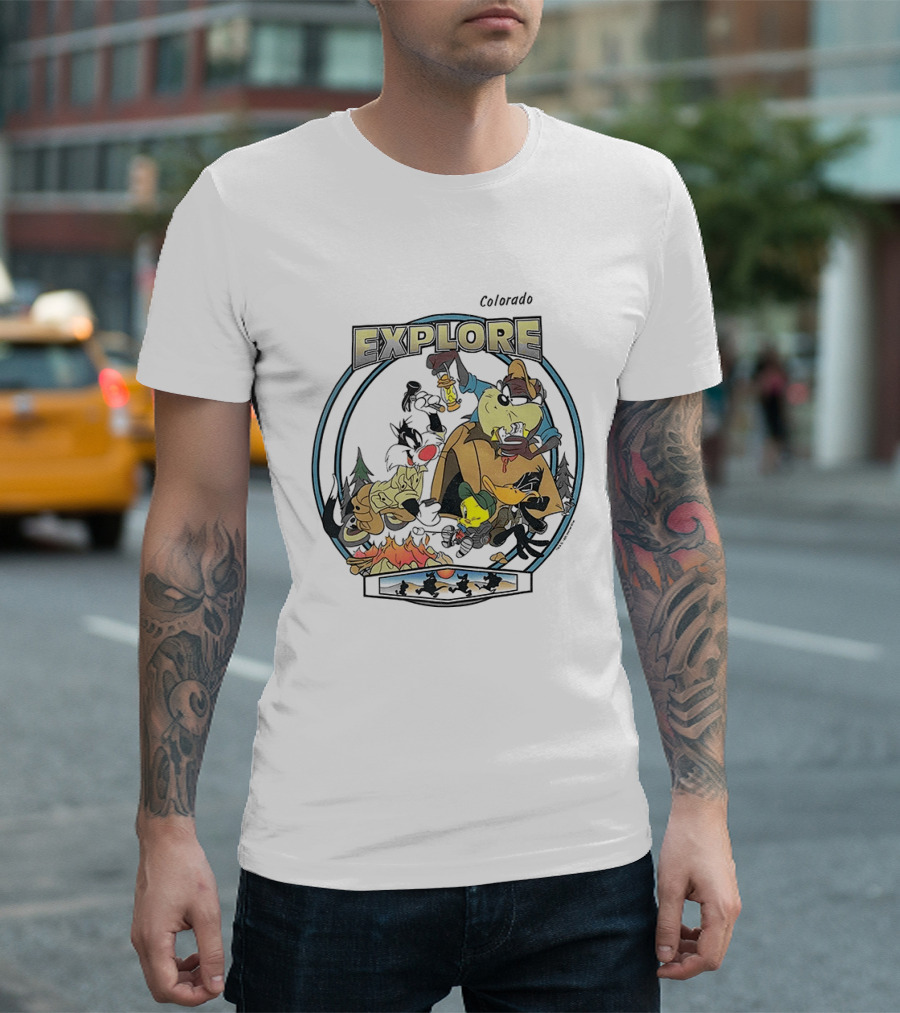 Colorado Explore Looney Tunes Camping Adventure T-Shirt