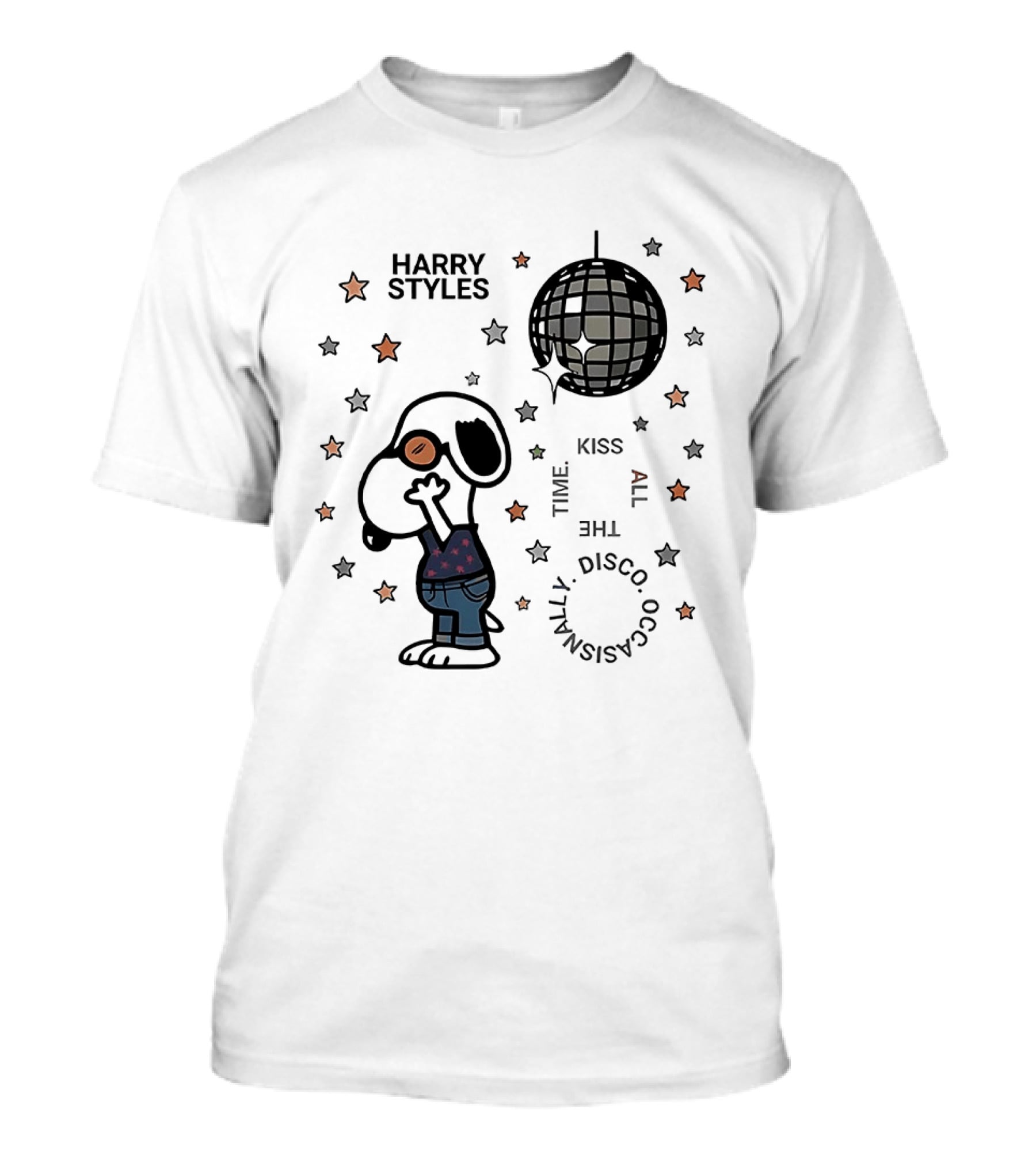 Harry Styles Snoopy Kiss The Disco Ball Occasionally T-Shirt