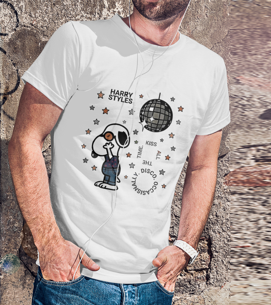 Harry Styles Snoopy Kiss The Disco Ball Occasionally T-Shirt