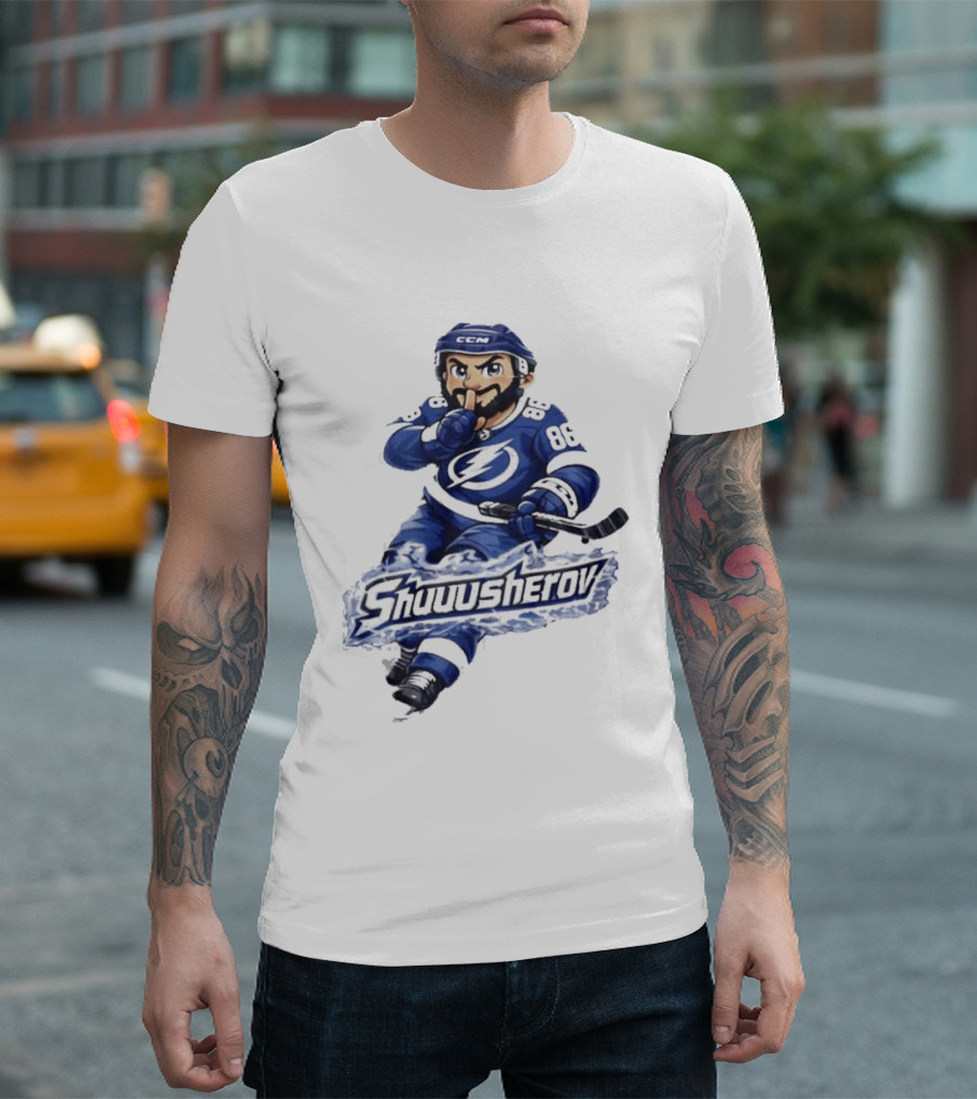 Tampa Bay Lightning Nikita Kucherov Shuuusherov Hockey Player T-Shirt
