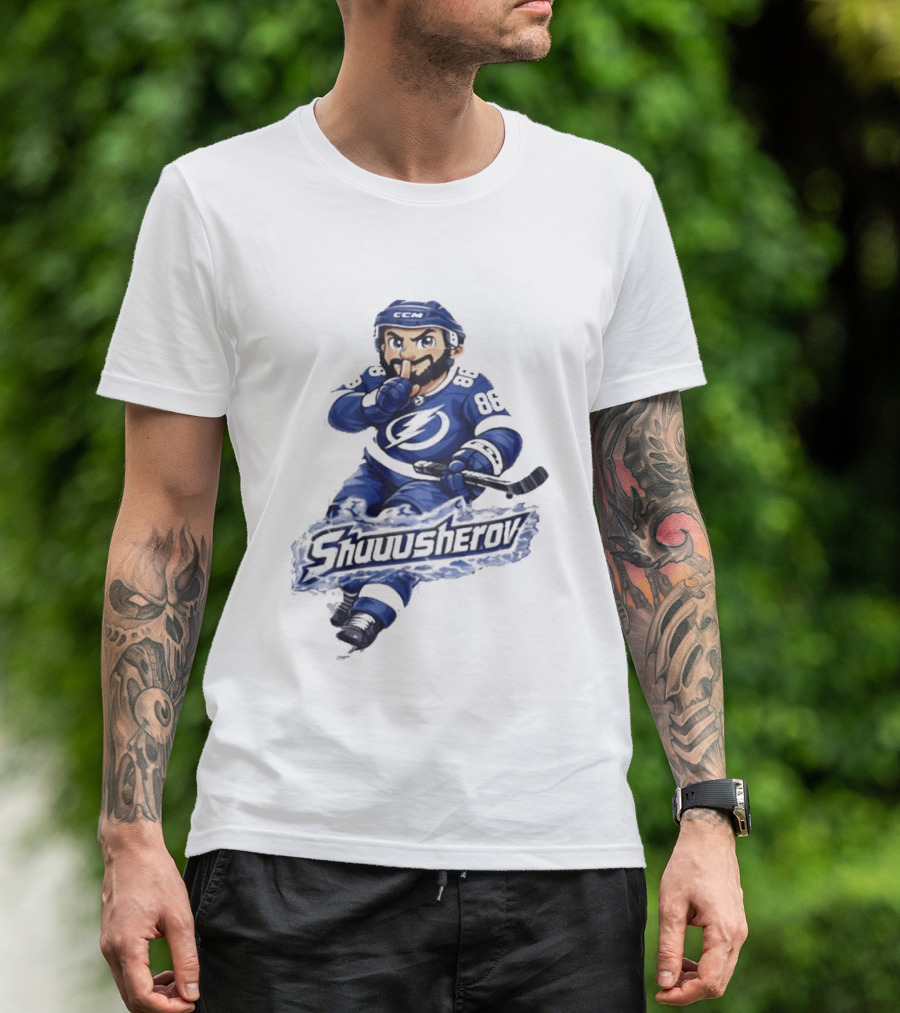 Tampa Bay Lightning Nikita Kucherov Shuuusherov Hockey Player T-Shirt