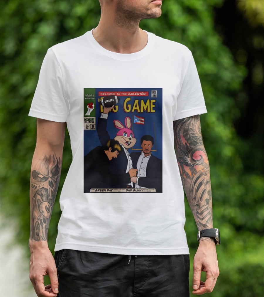 Welcome To The Calenton The Big Game Green Day Bad Bunny Doomsday Glitch T-Shirt
