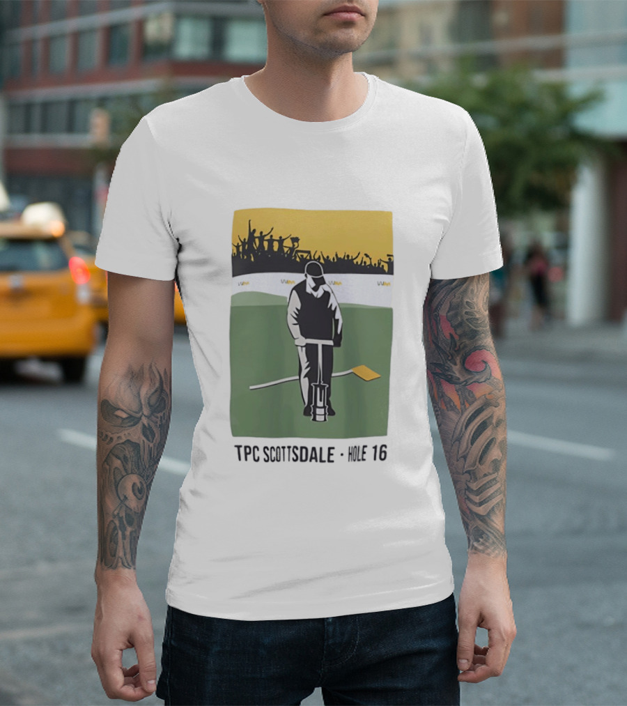TPC Scottsdale Hole 16 Golfer Crowd Scene T-Shirt