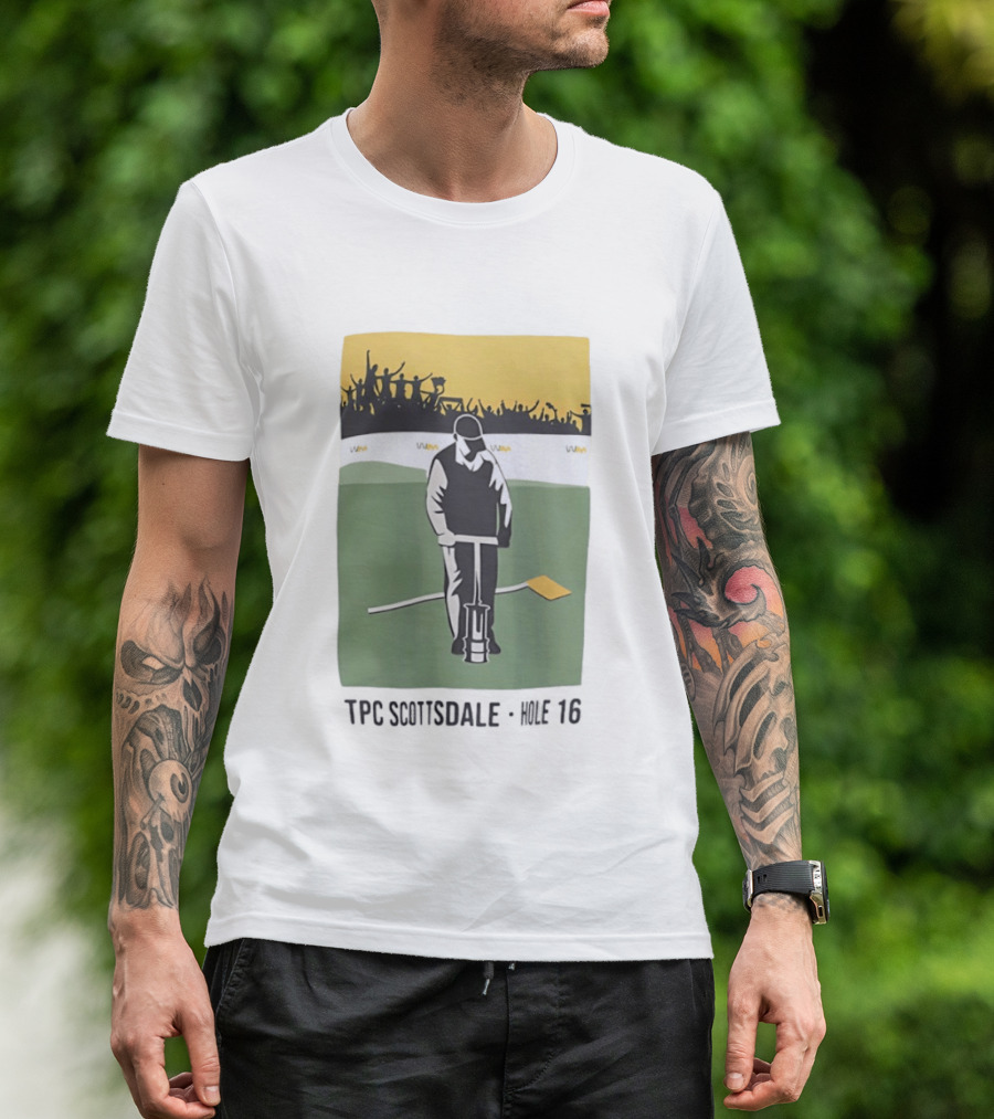 TPC Scottsdale Hole 16 Golfer Crowd Scene T-Shirt