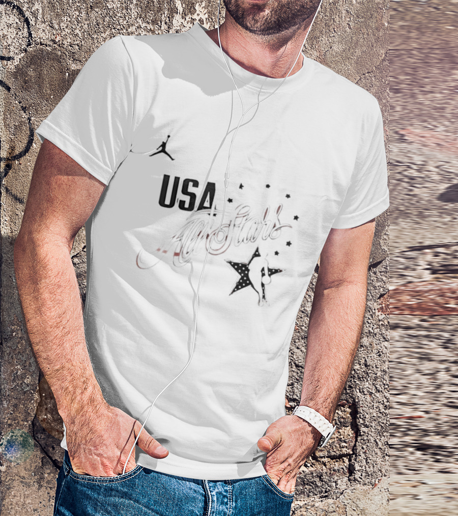USA All Stars 2026 Basketball Jumpman Stars T-Shirt