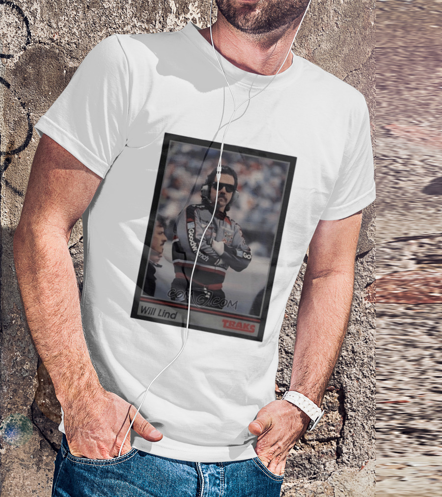 Will Lind 1991 NASCAR Goodwrench Traks Racing Trading Card T-Shirt