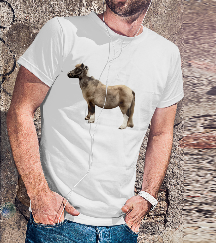 Doug Shetland Pony And Horse Hybrid Image T-Shirt