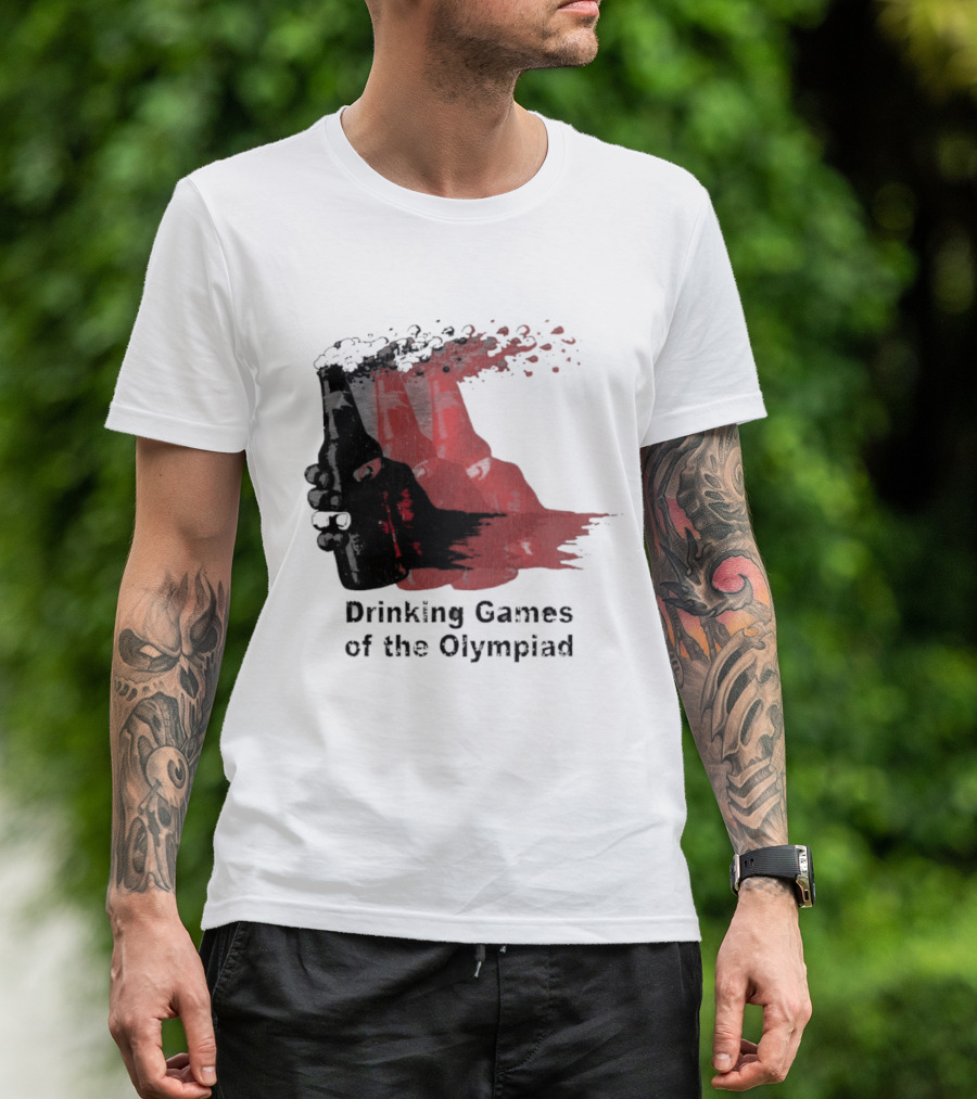 Drinking Games Of The Olympiad Pixelated Beer Splash T-Shirt