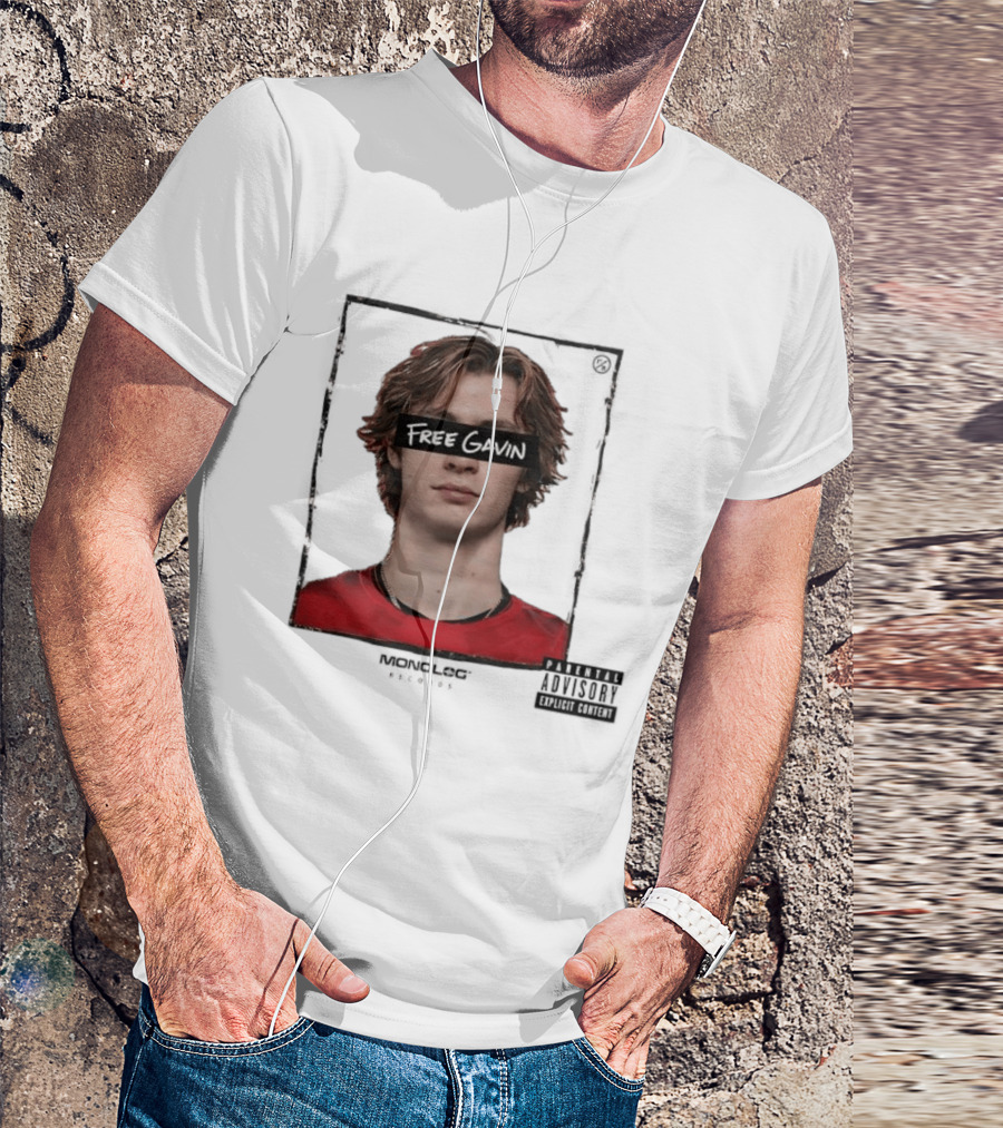 Free Gavin Mopnolog Records Parental Advisory Explicit Content T-Shirt