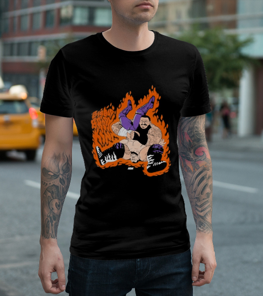 Brody King Gonzo Bomb Wrestling Move Fiery Impact T-Shirt