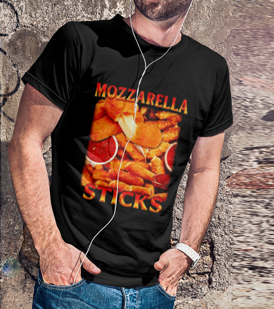 Mozzarella Sticks Gooey Cheese And Marinara Snack T-Shirt