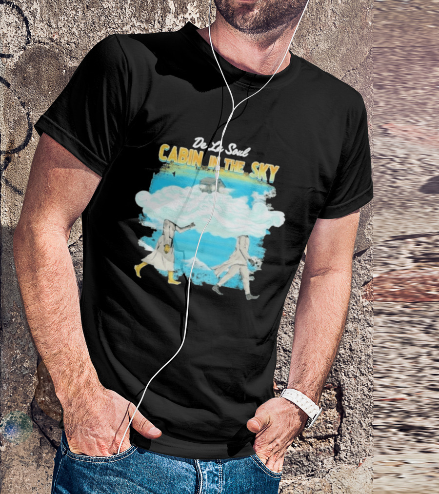 De La Soul Cabin In The Sky Clouds Walking Figures T-Shirt