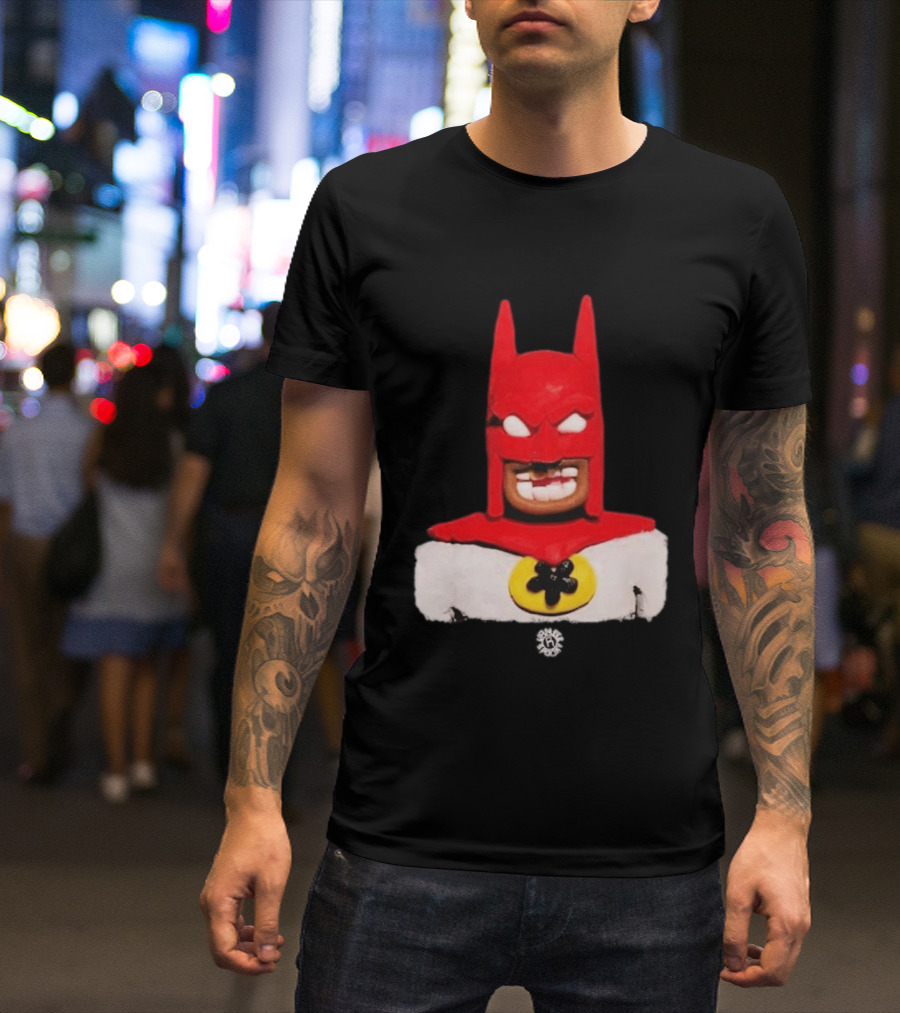 Spooky Vameee Batman Red White Figure T-Shirt