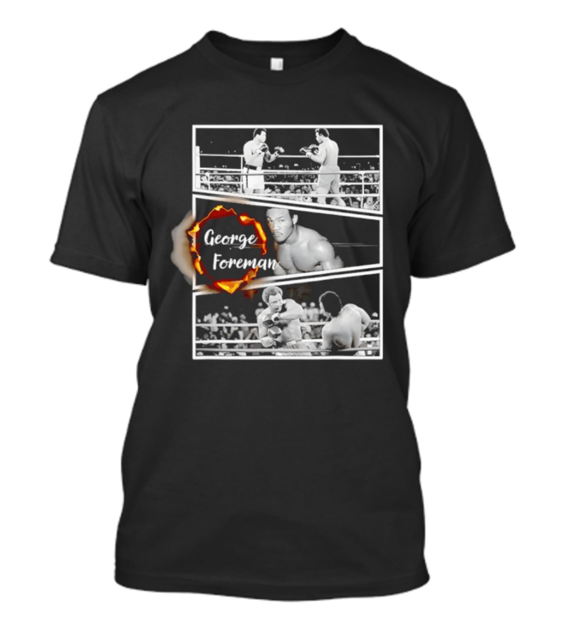 George Foreman Boxing Legend Iconic Fight Moments T-Shirt