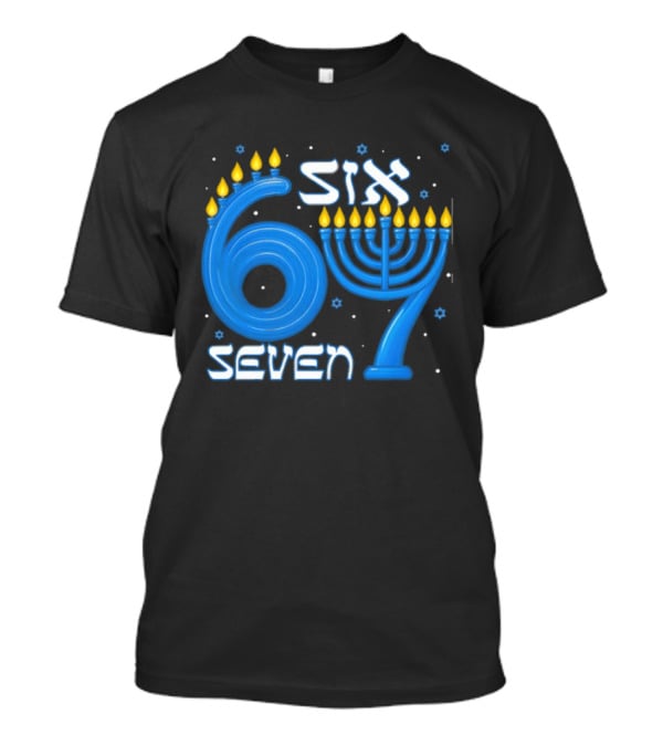 Hanukkah Menorah Six 7 Celebration T-Shirt