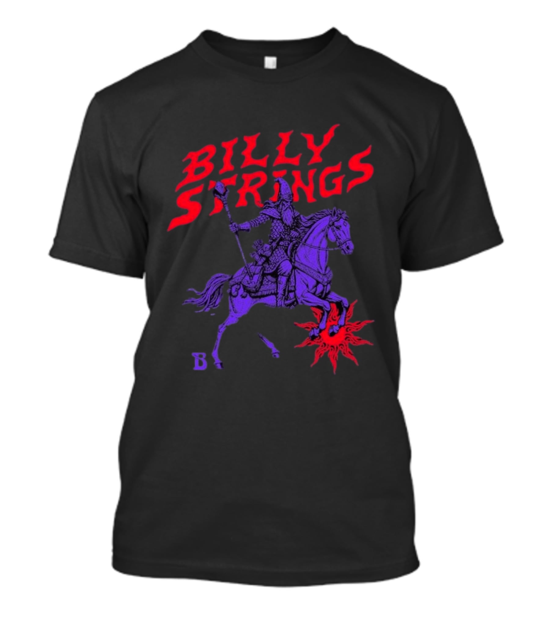 Billy Strings Winter 2026 Tour Knight's Tale Fiery Knight On Horseback T-Shirt