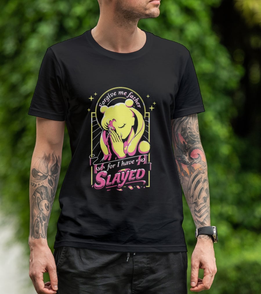 Mitsuishi Kotono Sailor Moon Forgive Me Father Slayed T-Shirt
